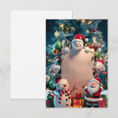 クリスマス空白招待カード 招待状 (正面/裏面)