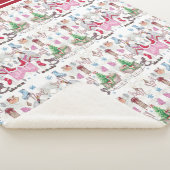 クリスマス童話のパターンの家族の名前 シェルパブランケット (3/4)