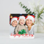 クリスマス笑い手のスクリプトフルブリードフォト シーズンカード (スタンド正面)