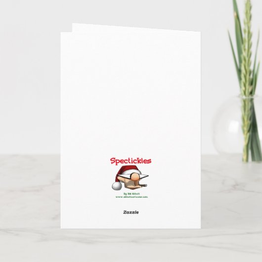 クリスマス笑わされるユーモアあいさつカード カード (裏面)