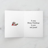 クリスマス笑わされるユーモアあいさつカード カード (内部)