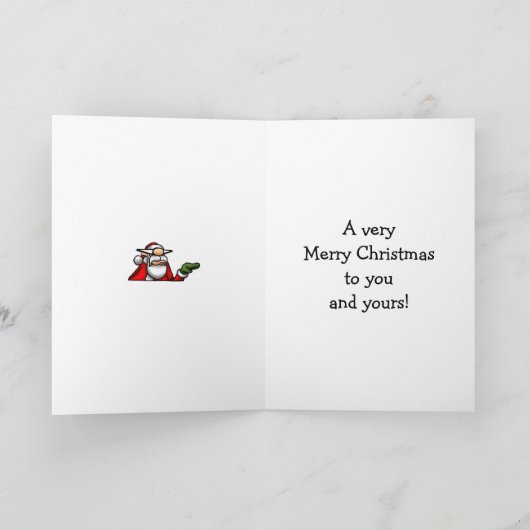 クリスマス笑わされるユーモアあいさつカード カード (内部)