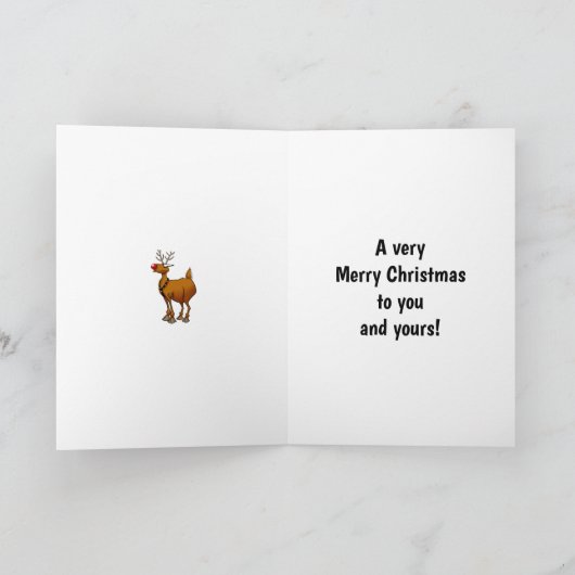 クリスマス笑わされるユーモアあいさつカード カード (内部)