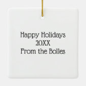 クリスマス笑わされるユーモアオーナメント セラミックオーナメント (裏面)