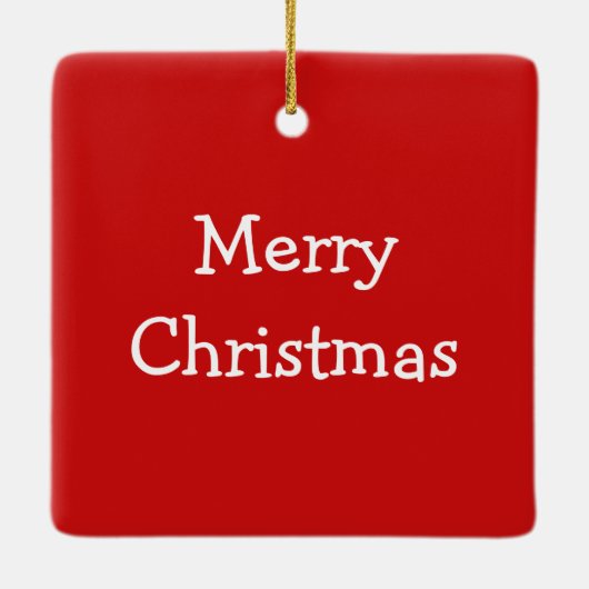 クリスマス笑わされる飾りプレゼント セラミックオーナメント (裏面)