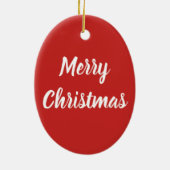 クリスマス米国およびサンタの帽子が付いているイギリスの旗のハート セラミックオーナメント (裏面)