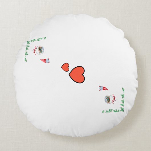 クリスマス精神と格言 ラウンドクッション (正面)