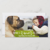 クリスマス精神のタイポグラフィを捉えお洒落る シーズンカード (正面)