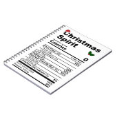 クリスマス精神の栄養的な事実のおもしろい休日 ノートブック (左側)