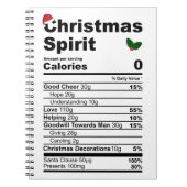 クリスマス精神の栄養的な事実のおもしろい休日 ノートブック (正面)