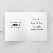 クリスマス系図学ファミリーツリー名前の追加ホリデイ カード (内部)