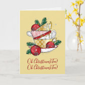 クリスマス紅茶! カード (黄色い花)