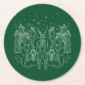 クリスマス紙の第11日 ラウンドペーパーコースター (正面)