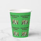 クリスマス紙カップへのホリデーハッスルクロッシング 紙コップ (正面)