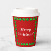クリスマス紙カップサイズ: 8oz紙カップ蓋付き 紙コップ (裏面)