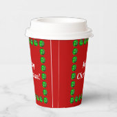 クリスマス紙カップサイズ: 8oz紙カップ蓋付き 紙コップ (右)
