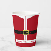 クリスマス紙カップスサンタクロースベルト 紙コップ (裏面)