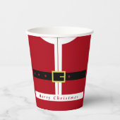 クリスマス紙カップスサンタクロースベルト 紙コップ (正面)