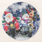 クリスマス紙コースターとハッピーフレンズ ラウンドペーパーコースター (正面)