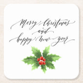クリスマス紙コースター スクエアペーパーコースター (正面)