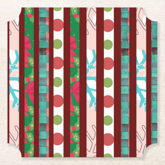 クリスマス紙コースター ペーパーコースター (正面)