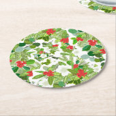 クリスマス紙コースター ラウンドペーパーコースター (アングル)