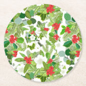 クリスマス紙コースター ラウンドペーパーコースター (正面)