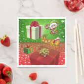 クリスマス紙ナプキンス小妖精や小人 スタンダードランチョンナプキン (インサイチュ)