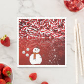 クリスマス紙ナプキンス雪だるま スタンダードランチョンナプキン (インサイチュ)