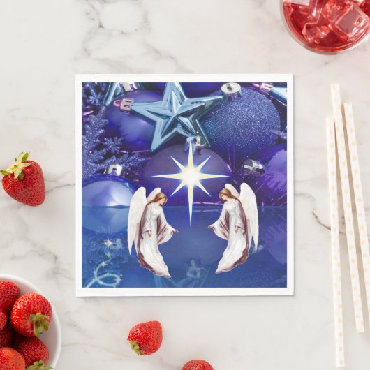 クリスマス紙ナプキンス、クリスマスエンジェル スタンダードランチョンナプキン (インサイチュ)