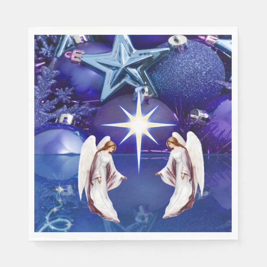 クリスマス紙ナプキンス、クリスマスエンジェル スタンダードランチョンナプキン (正面)