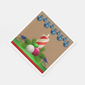 クリスマス紙ナプキンス、クリスマスキャンドル スタンダードランチョンナプキン (角)