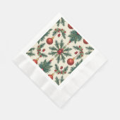 クリスマス紙ナプキンス、コーインドランチョン 縁ありランチョンナプキン (角)