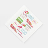 クリスマス紙ナプキンス、ジョイ・シーズンの挨拶 スタンダードランチョンナプキン (角)