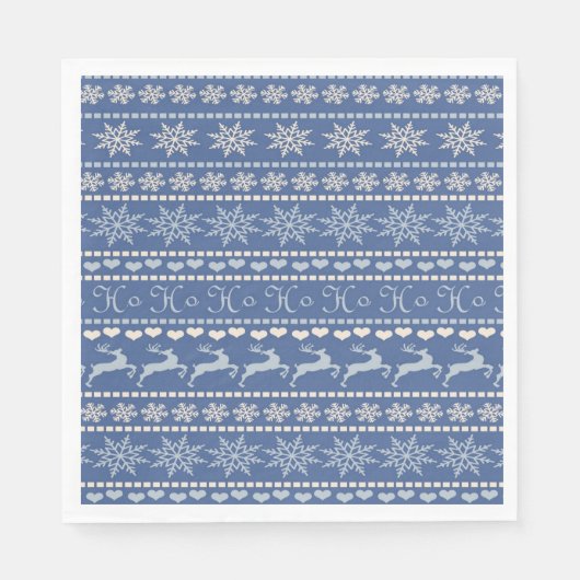 クリスマス紙ナプキンス、メリークリスマストインデナー スタンダードランチョンナプキン (正面)