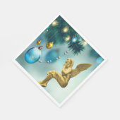 クリスマス紙ナプキンス、メリークリスマス、エンジェル スタンダードランチョンナプキン (角)
