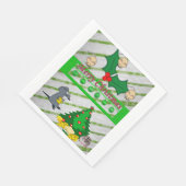 クリスマス紙ナプキンス、メリークリスマス、ネズミ スタンダードランチョンナプキン (角)