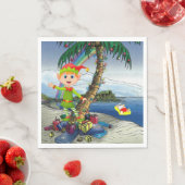 クリスマス紙ナプキンス、メリークリスマス、ビーチ スタンダードランチョンナプキン (インサイチュ)