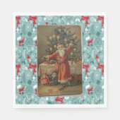 クリスマス紙ナプキンス、メリークリスマス、ヴィンテージ スタンダードランチョンナプキン (正面)