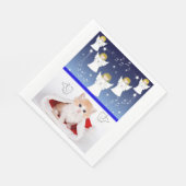 クリスマス紙ナプキンス、メリークリスマス、子猫 スタンダードランチョンナプキン (角)