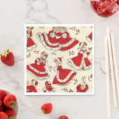 クリスマス紙ナプキンス,ヴィンテージ スタンダードランチョンナプキン (インサイチュ)