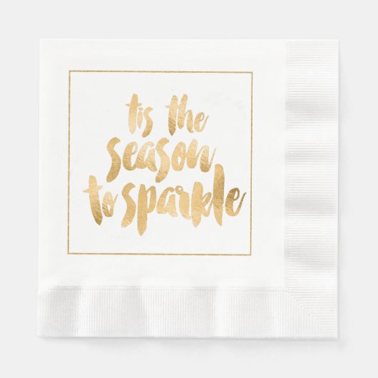 クリスマス紙ナプキンス 縁ありランチョンナプキン (正面)