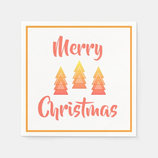 クリスマス紙ナプキンスby dalDesignNZ スタンダードカクテルナプキン (正面)