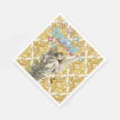 クリスマス紙ナプキンズハッピーホリデーズエンジェル スタンダードランチョンナプキン (角)