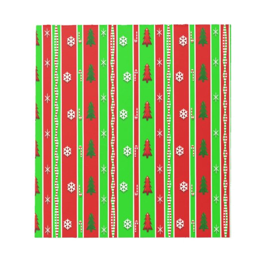 クリスマス紙パターン ノートパッド (正面)