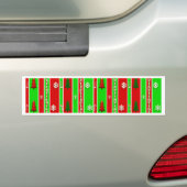 クリスマス紙パターン バンパーステッカー (車上)