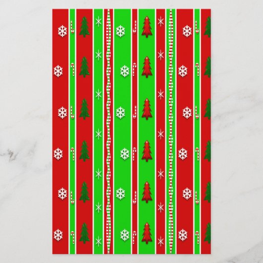 クリスマス紙パターン 便箋 (正面)