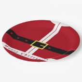 クリスマス紙プレートとサンタクロースデザイン ペーパープレート (アングル)