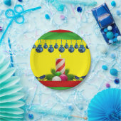 クリスマス紙プレートキャンドル ペーパープレート (パーティー)