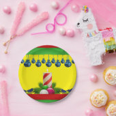 クリスマス紙プレートキャンドル ペーパープレート (パーティー)